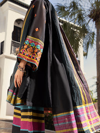 Black Yarn-Dyed 3 Piece Stitched - ALP-3PS-1443