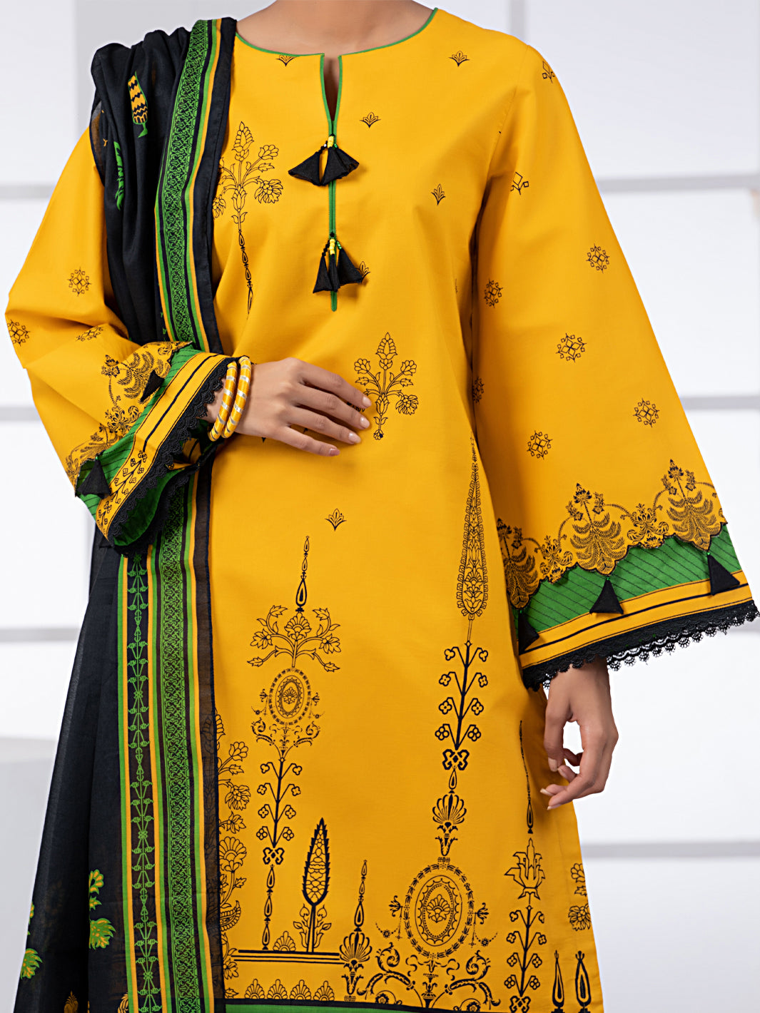 Mustard Lawn 2Pc Unstitched - ALP-2PS-1445A
