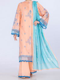 Peach Lawn 2Pc Unstitched - ALP-2PS-1446B