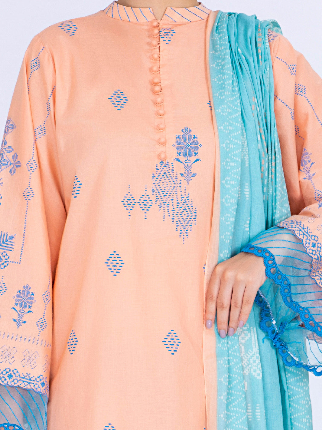 Peach Lawn 2Pc Unstitched - ALP-2PS-1446B