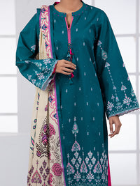 Teal Lawn 2Pc Unstitched - ALP-2PS-1447A