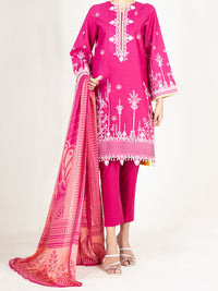 Pink Lawn 2Pc Unstitched - ALP-2PS-1451B