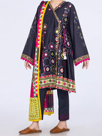 Black Lawn 2Pc Unstitched - ALP-2PS-1454A