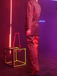 Brown Satin 2Pc Stitched - ALP-2PS-LKS-1458