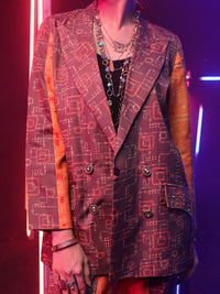 Brown Satin 2Pc Stitched - ALP-2PS-LKS-1458