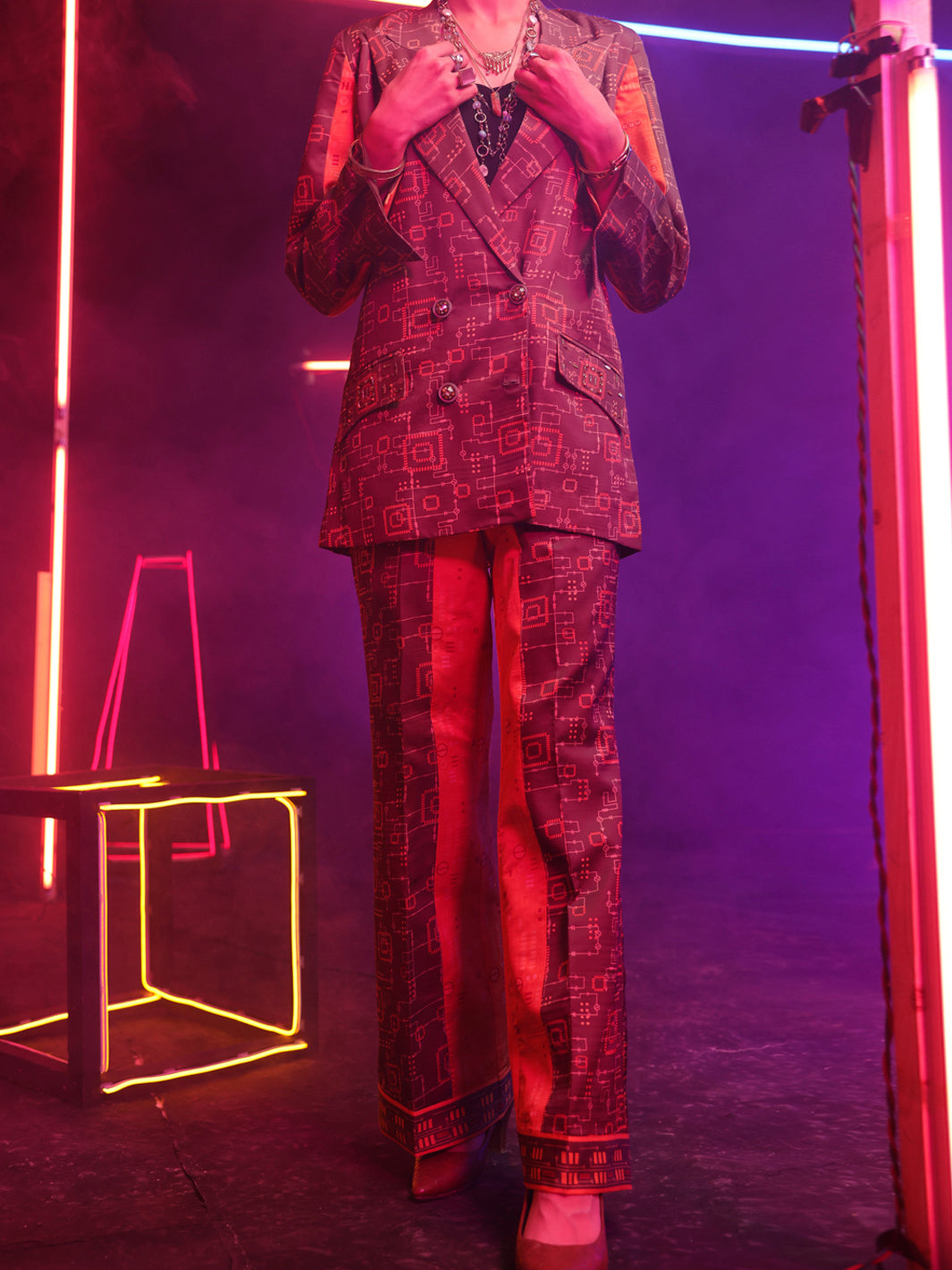 Brown Satin 2Pc Stitched - ALP-2PS-LKS-1458