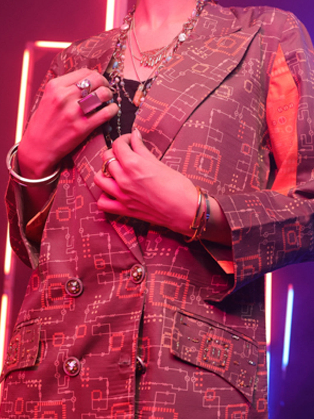 Brown Satin 2Pc Stitched - ALP-2PS-LKS-1458