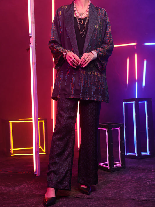 Charcoal Satin 2Pc Stitched - ALP-2PS-LKS-1459