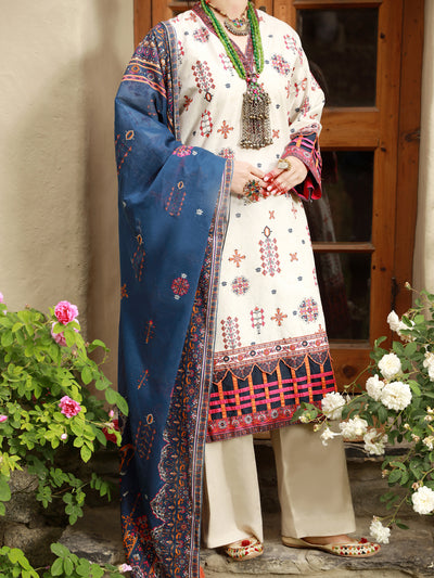 Beige Lawn 3 Piece Unstitched - ALP-3PS-1474