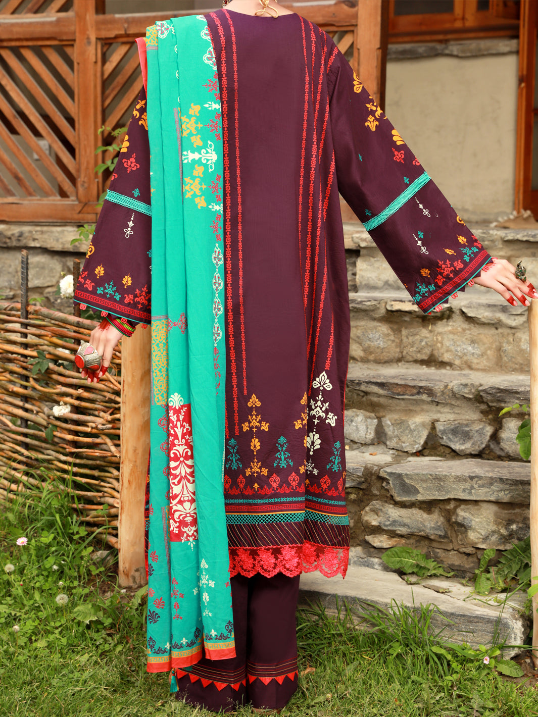 Purple Lawn 3Pc Unstitched - ALP-3PS-1481