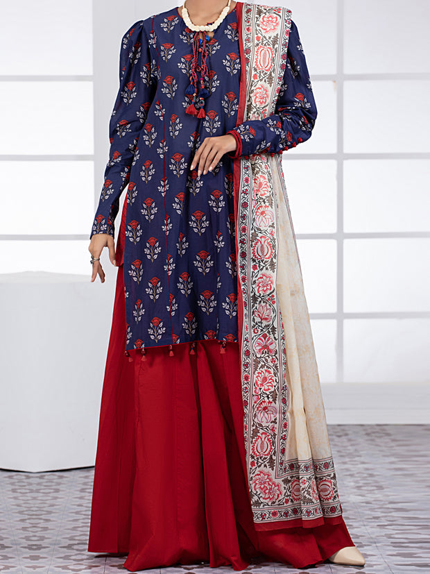 Blue Lawn 3 Piece Unstitched - ALP-3PS-1484