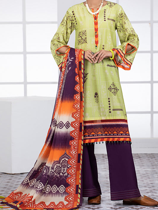 Lime Green Lawn 3Pc Unstitched - ALP-3PS-1486