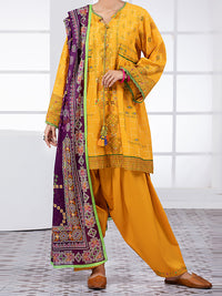 Yellow Lawn 3Pc Unstitched - ALP-3PS-1492