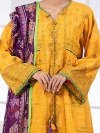 Yellow Lawn 3Pc Unstitched - ALP-3PS-1492