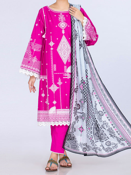 Fuchsia Lawn 3Pc Unstitched - ALP-3PS-1493