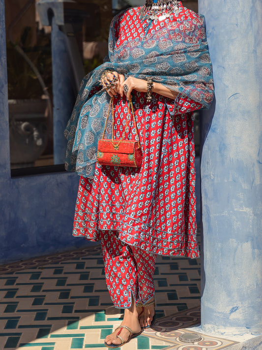 Maroon Lawn 3 Piece Stitched - ALP-3PS-1499