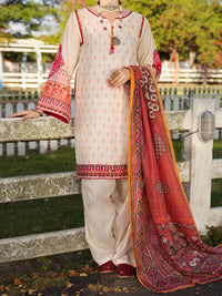 Cream Lawn 3 Piece Stitched - ALP-3PS-1510