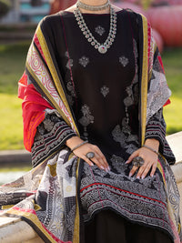 Black Lawn 3 Piece Stitched - ALP-3PS-1512