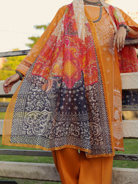 Mustard Lawn 3 Piece Stitched - ALP-3PS-1513