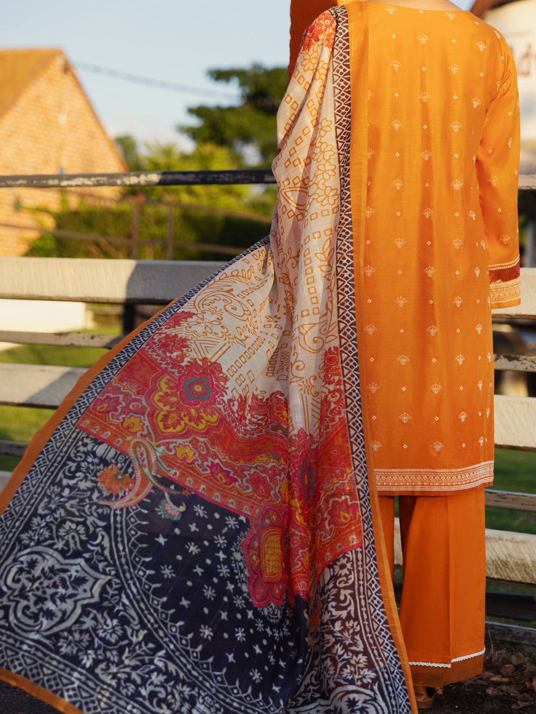 Mustard Lawn 3 Piece Stitched - ALP-3PS-1513