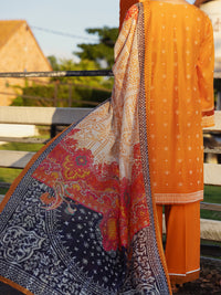 Mustard Lawn 3 Piece Stitched - ALP-3PS-1513