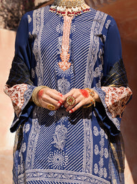 Blue Jacquard 3 Piece Stitched - ALP-3PS-1523