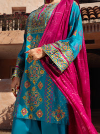 Ferozi Silk 3 Piece Unstitched - ALP-3PS-1524