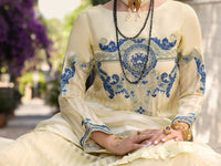 Pista Green Striped Khaddi 3Pc Stitched - ALP-3PS-1539