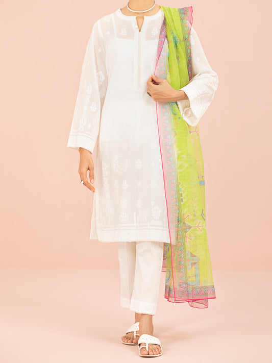 White Lawn 3 Piece Unstitched - ALP-3PS-1540