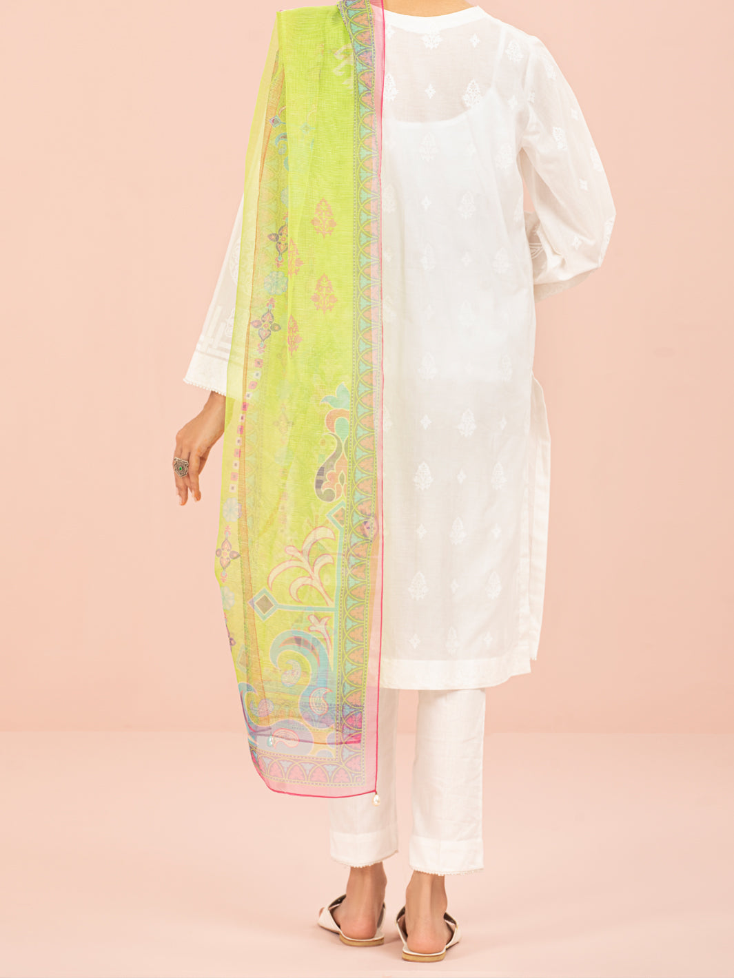 White Lawn 3 Piece Unstitched - ALP-3PS-1540
