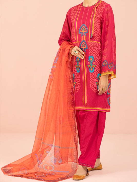 Fuchsia Lawn 3 Piece Unstitched - ALP-3PS-1542