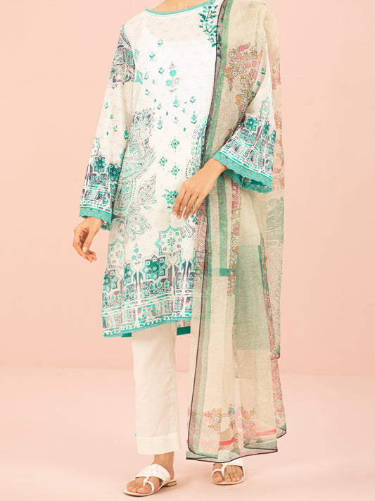 Sage Green Lawn 3 Piece Unstitched - ALP-3PS-1544