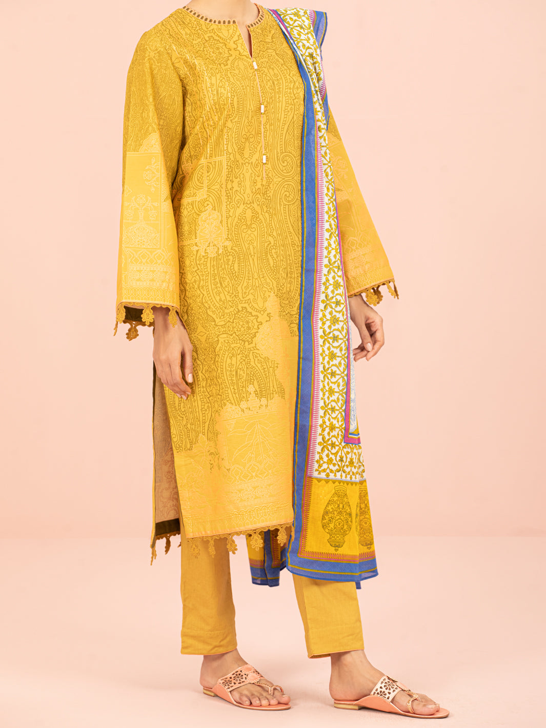 Mustard Lawn 3 Piece Unstitched - ALP-3PS-1547