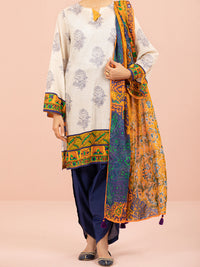 White Lawn 3 Piece Unstitched - ALP-3PS-1548