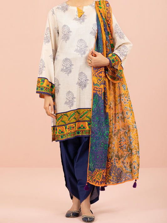 White Lawn 3 Piece Unstitched - ALP-3PS-1548