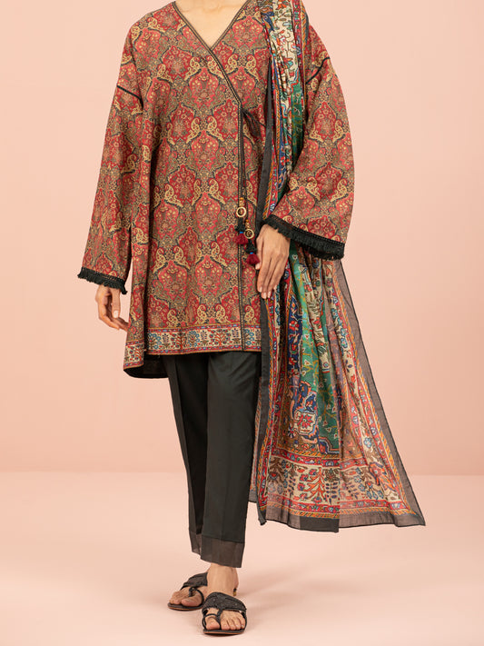 Maroon Lawn 2 Piece Unstitched - ALP-2PS-1556