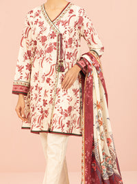 Cream Lawn 2 Piece Unstitched - ALP-2PS-1558