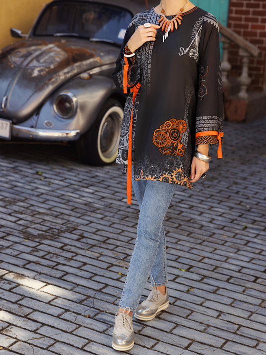Black Lawn Tunic - ALP-LK-1568