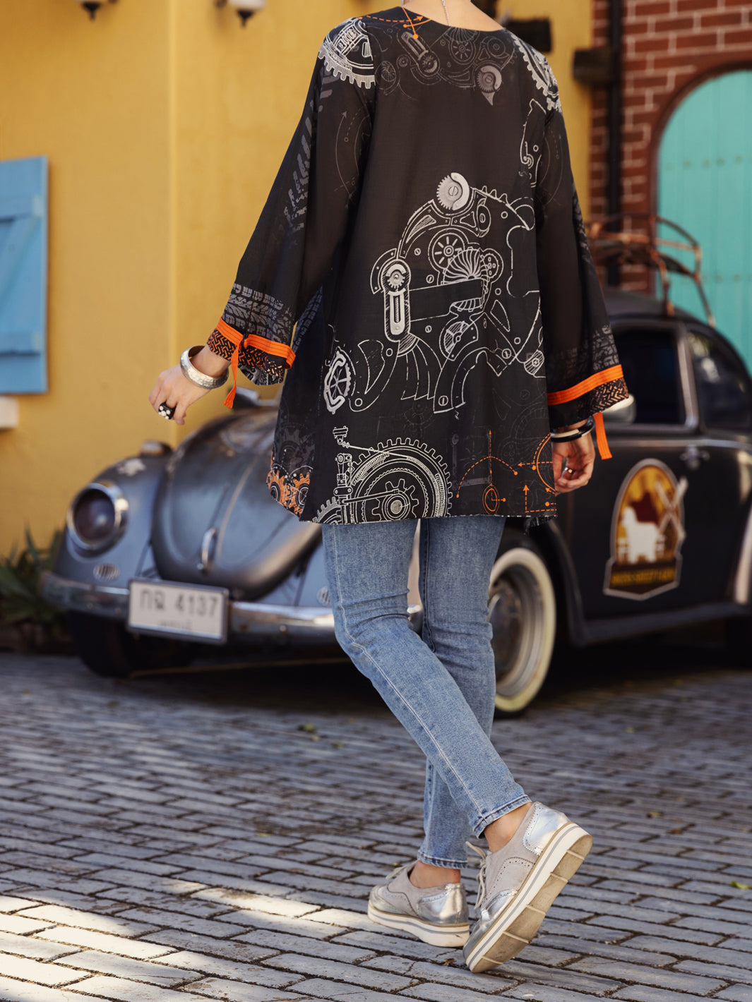 Black Lawn Tunic - ALP-LK-1568