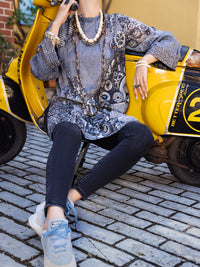 Grey Lawn Tunic - ALP-LK-1570