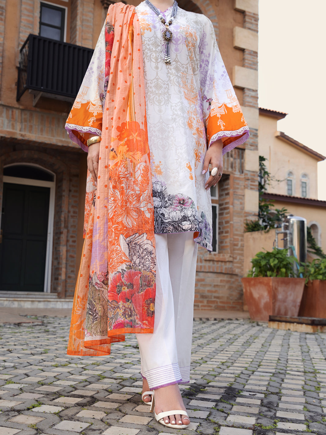 Grey Lawn 3 Piece Stitched - ALP-3PS-1576