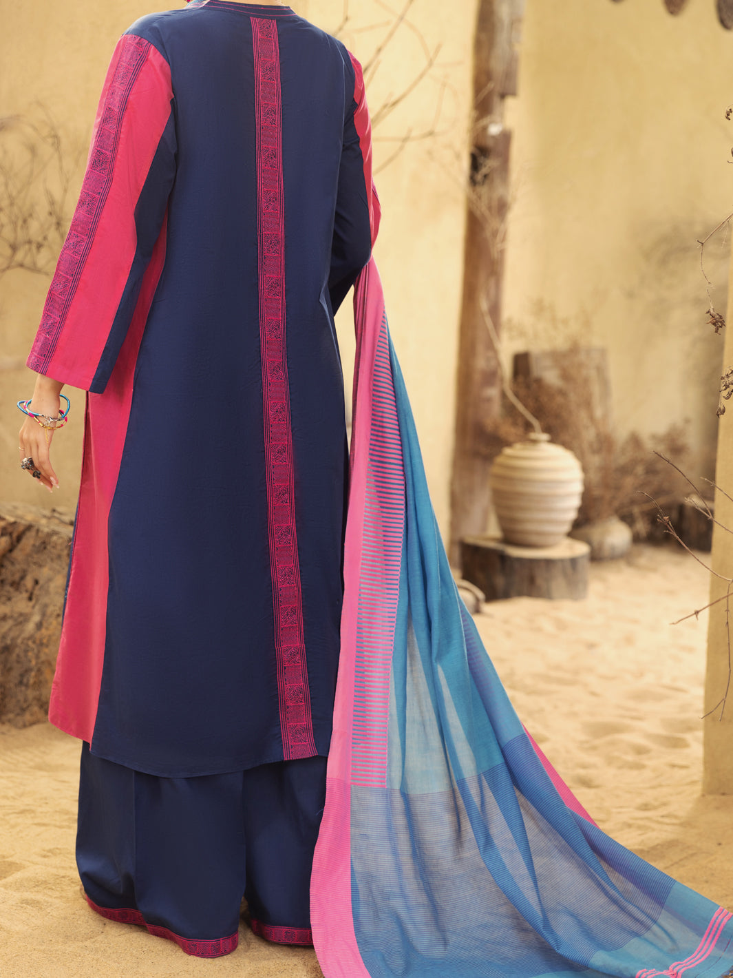 Blue-Pink Lawn 3 Piece Unstitched - ALP-3PS-1582