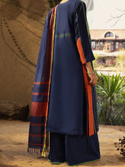 Blue Lawn 3 Piece Stitched - ALP-3PS-1584