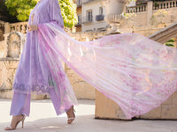 Light Purple Schiffli Lawn 3 Piece Stitched - ALP-3PS-1587