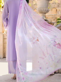 Light Purple Schiffli Lawn 3 Piece Stitched - ALP-3PS-1587