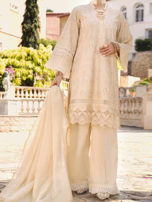 Beige Lawn 3Pc Unstitched - ALP-3PS-1588