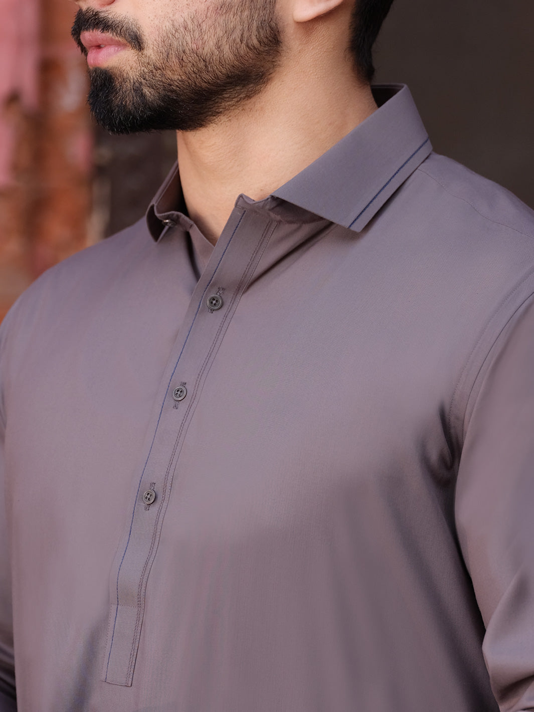 Grey Blended Kameez Shalwar - ALWA-KS-181