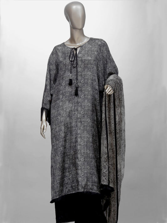 Grey 3Pc Unstitched - ALP-319