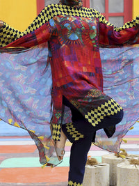 Red 2Pc Stitched - ALDP-2PS-063