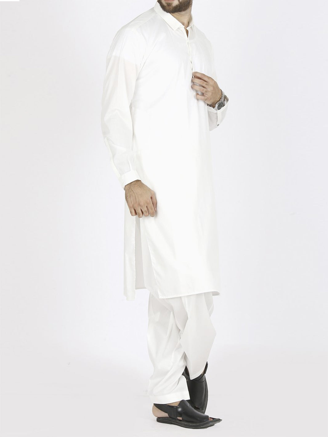 Off White Kameez Shalwar - AL-KS-2170
